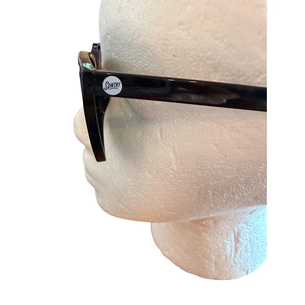 Sunski Ventana Sunglasses Black Square Frame Coastal Outdoor Active Campcore
